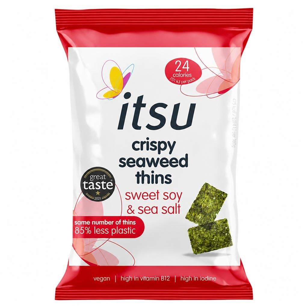 itsu Crispy Seaweed Thins Sweet Soy & Sea Salt 5g