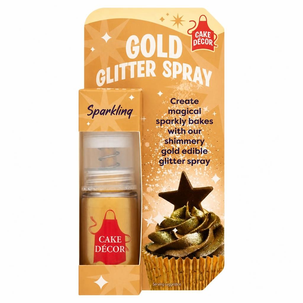 Cake Decor Gold Glitter Spray 4g