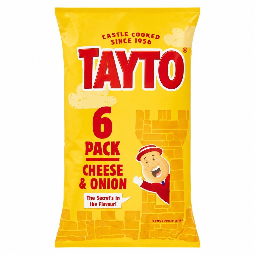 Tayto Cheese & Onion Crisps 6x25g