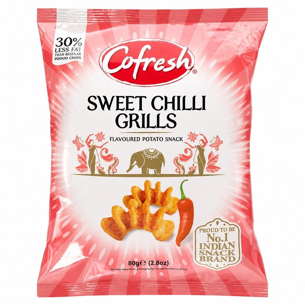 Cofresh Sweet Chilli Grills Flavoured Potato Snack 80g
