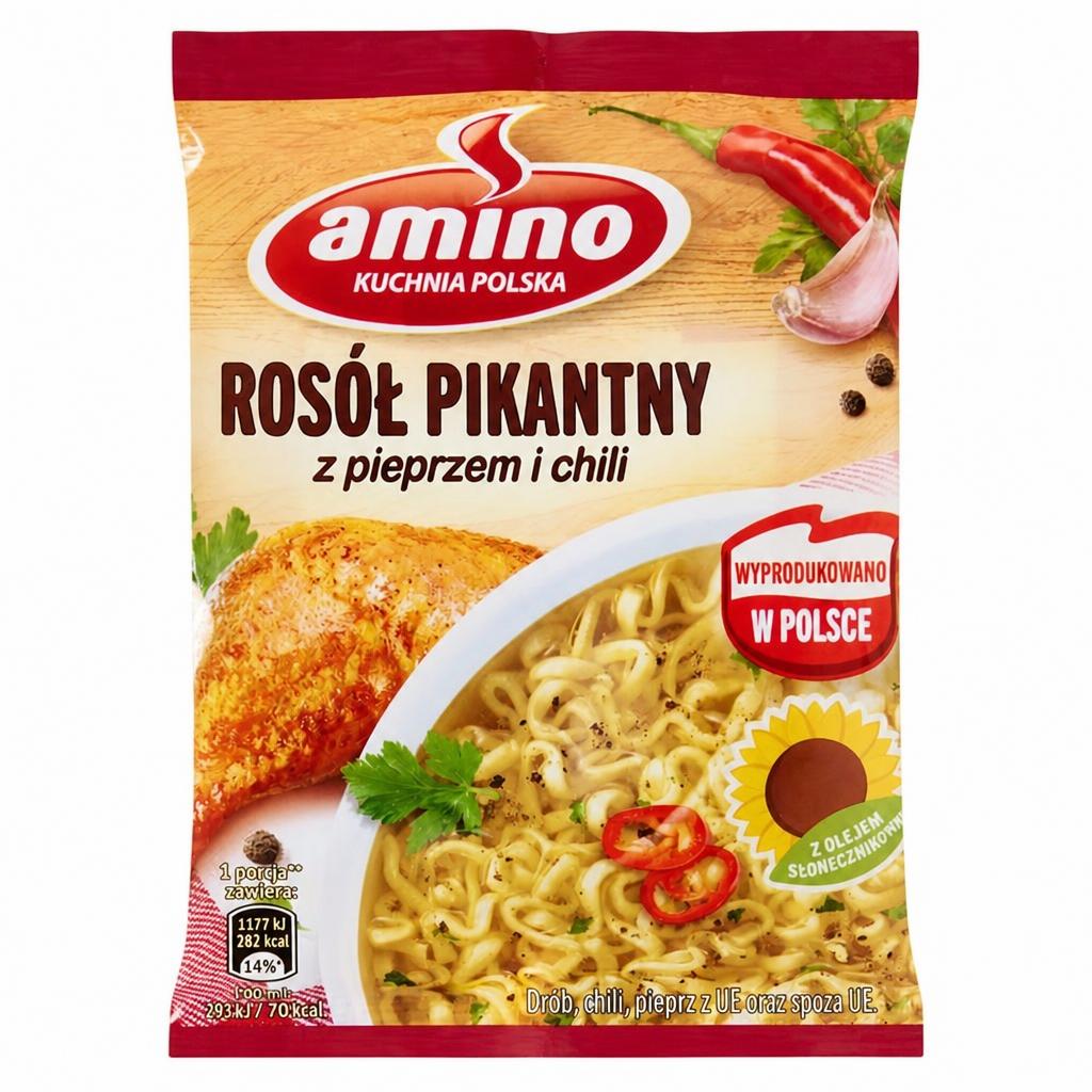 Amino Spicy Chicken Instant Noodle Soup with Chilli & Black Pepper 58g