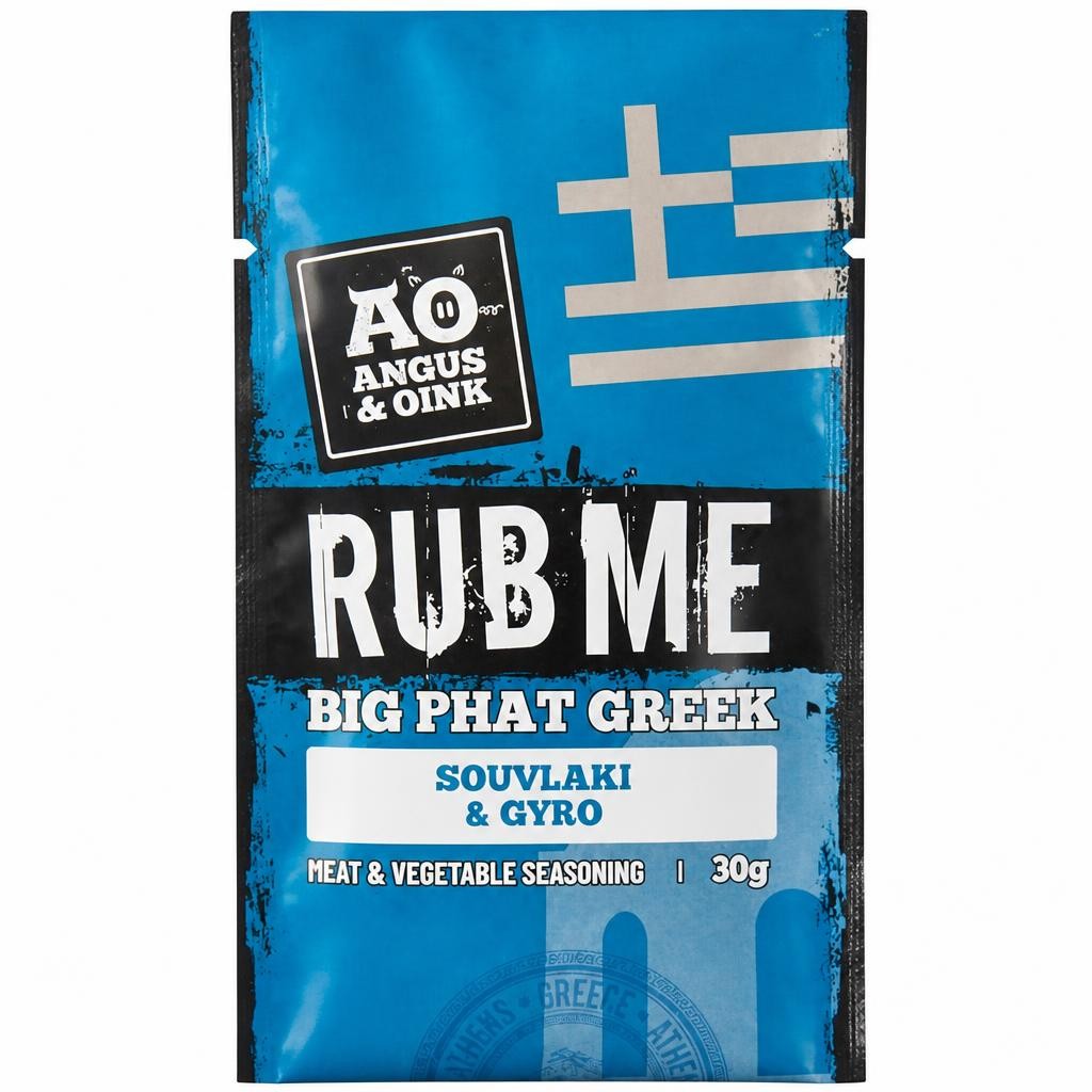 Angus & Oink Rub Me Big Phat Greek Souvlaki, Gyro Meat & Vegetable Seasoning 30g