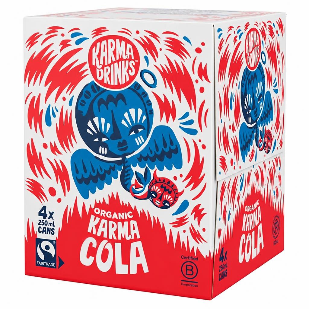 Karma Drinks Organic Cola Cans 4 x 250ml