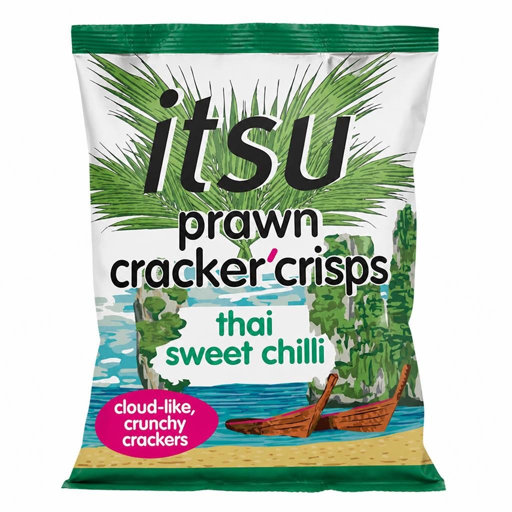 itsu 60g Thai Sweet Chilli Prawn Cracker Crisps Sharing Bag