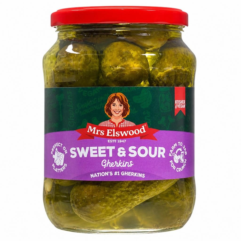 Mrs Elswood Sweet & Sour Cucumbers 670g (360g*)