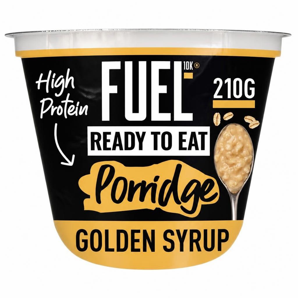 FUEL10K Ready to Eat Protein Porridge Oat Cereal Pot Golden Syrup 210g