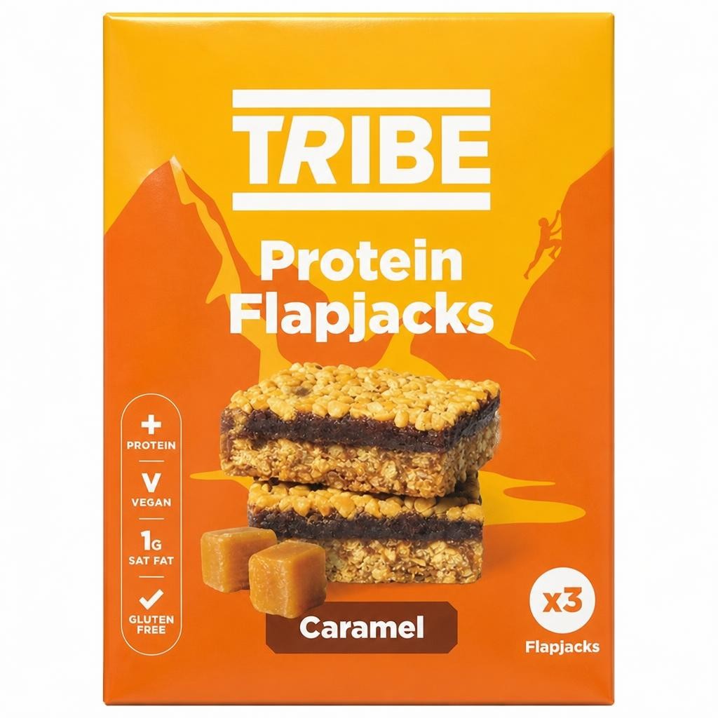 Tribe Caramel Protein Flapjacks 3x38g