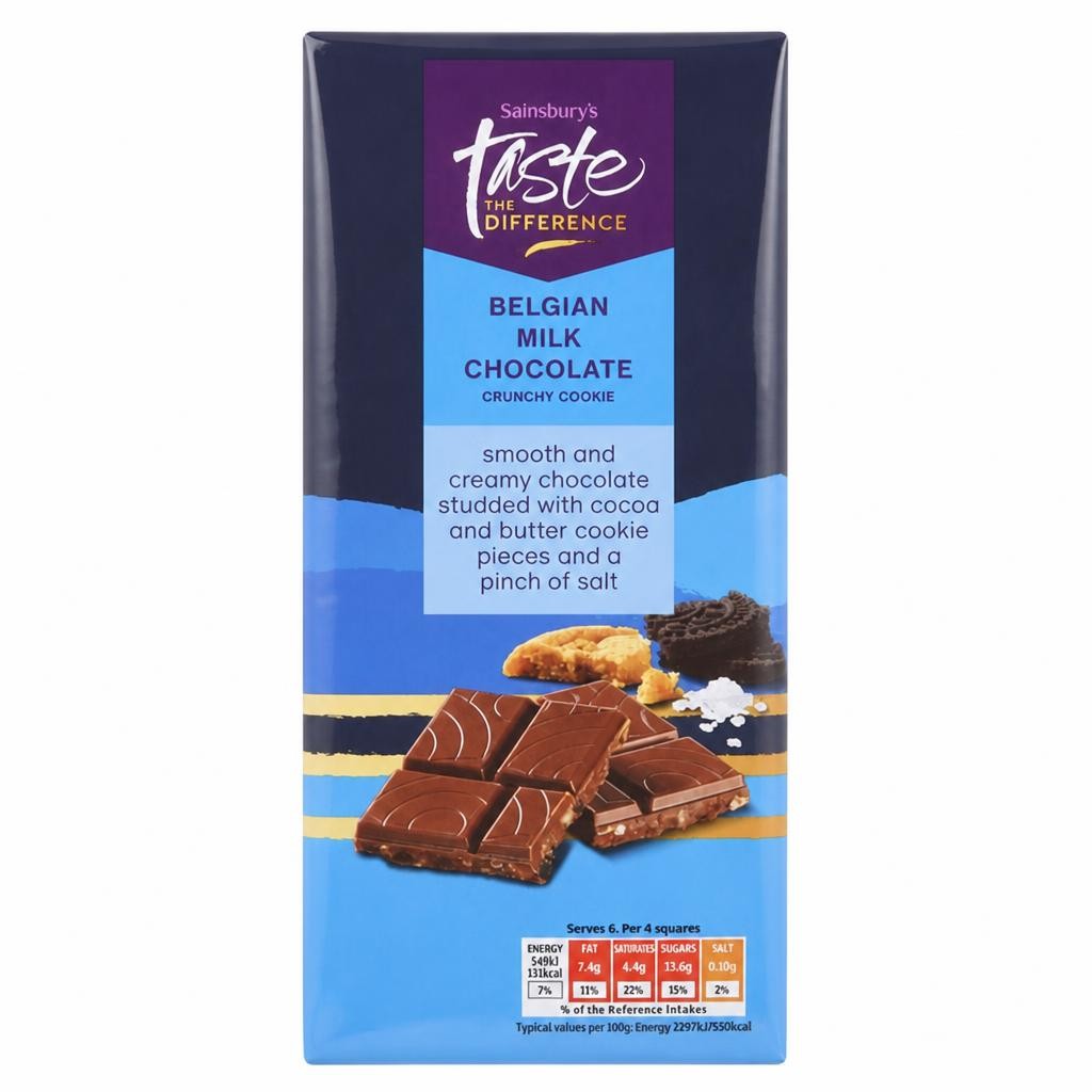 Sainsbury's Belgian Milk Chocolate Triple Cookie Taste the Difference 150g