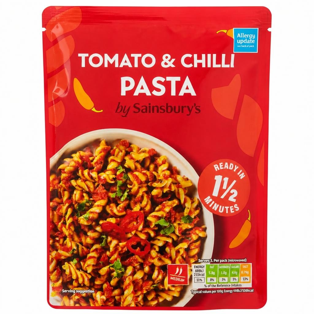 Sainsbury's Tomato & Chilli Pasta 200g