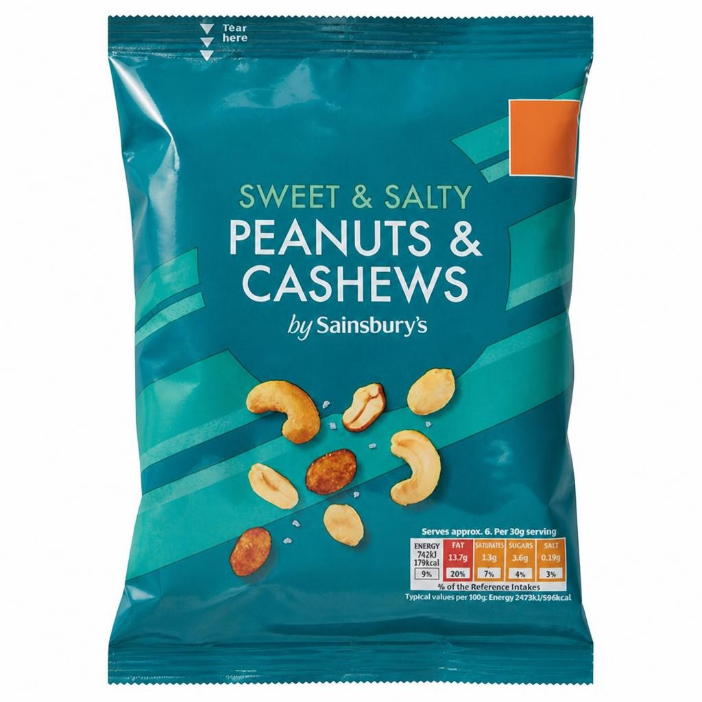 Sainsbury's Sweet & Salty Peanuts & Cashews 200g
