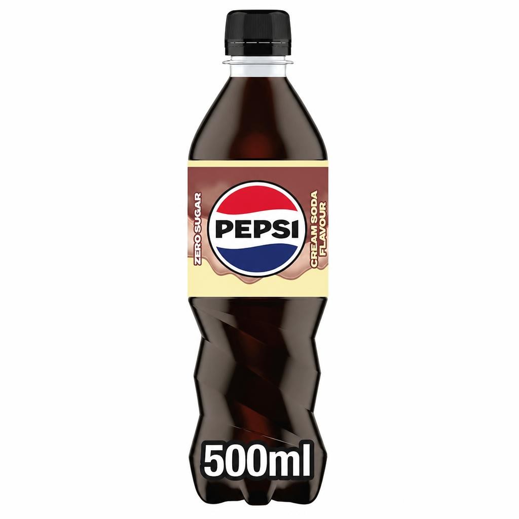 Pepsi 500ml Cream Soda Flavour Cola Zero Sugar Bottle