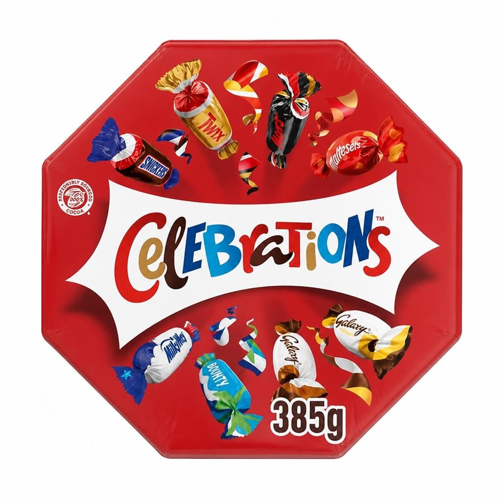 Celebrations Milk Chocolate Centerpiece Box Chocolate & Biscuit Bars 385g