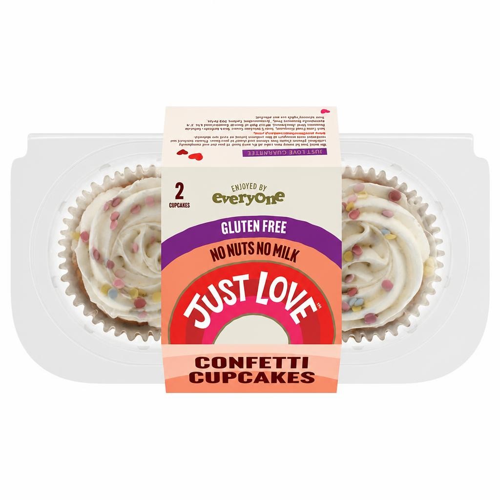 Just Love Free From Confetti Cupcakes x2