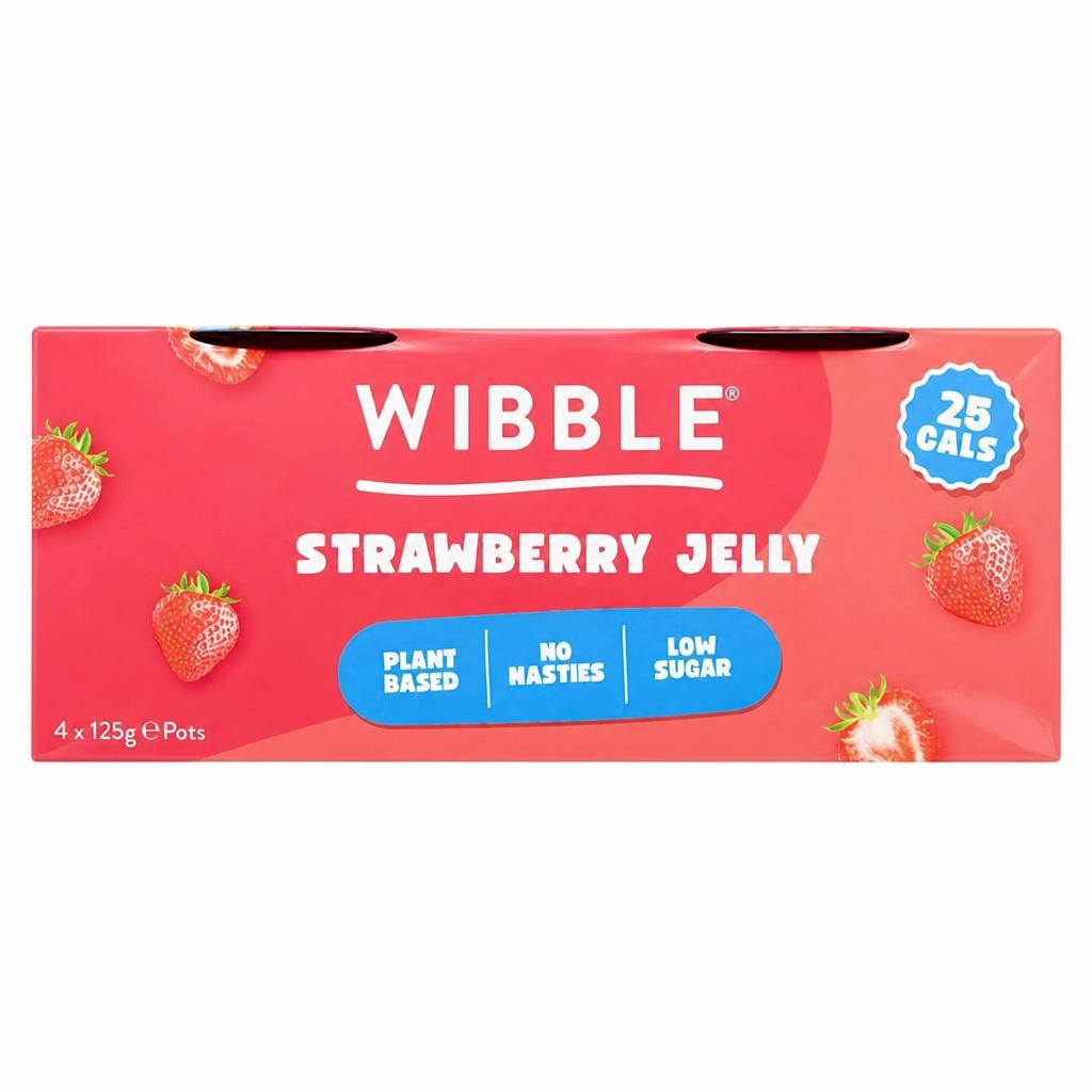 Wibble Strawberry Jelly 4 x 125g