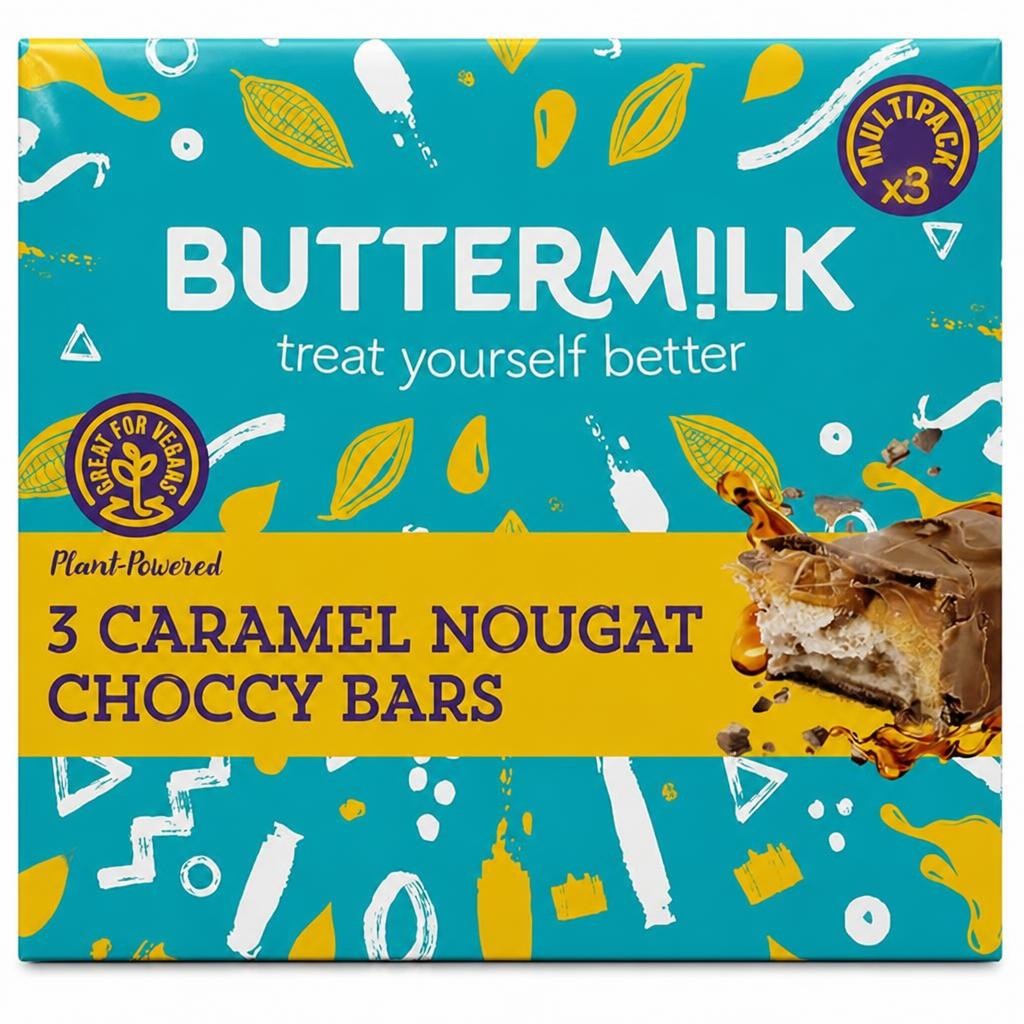 Buttermilk Caramel Nougat Choccy Bars 150g