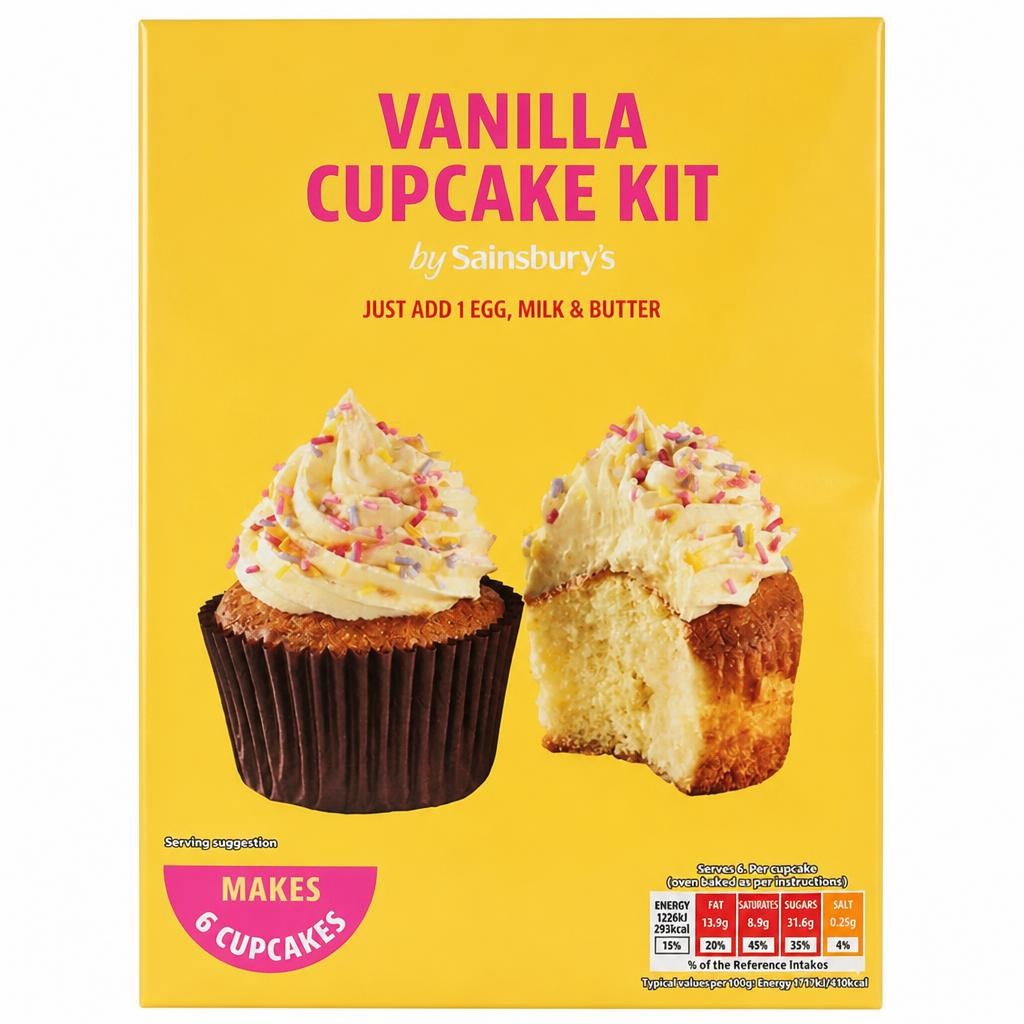 Sainsbury's Vanilla Cupcake Mix 290g