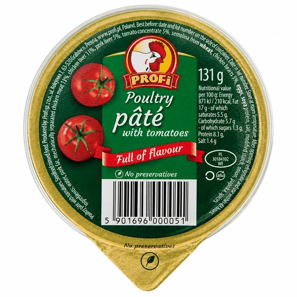 Profi Poultry Pate With Tomatoes 131g
