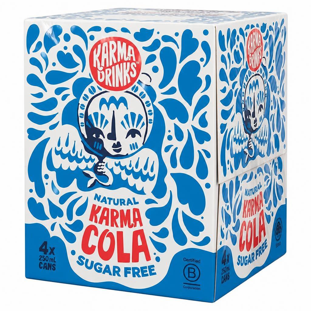 Karma Drinks Sugar Free Natural Cola 4 x 250ml