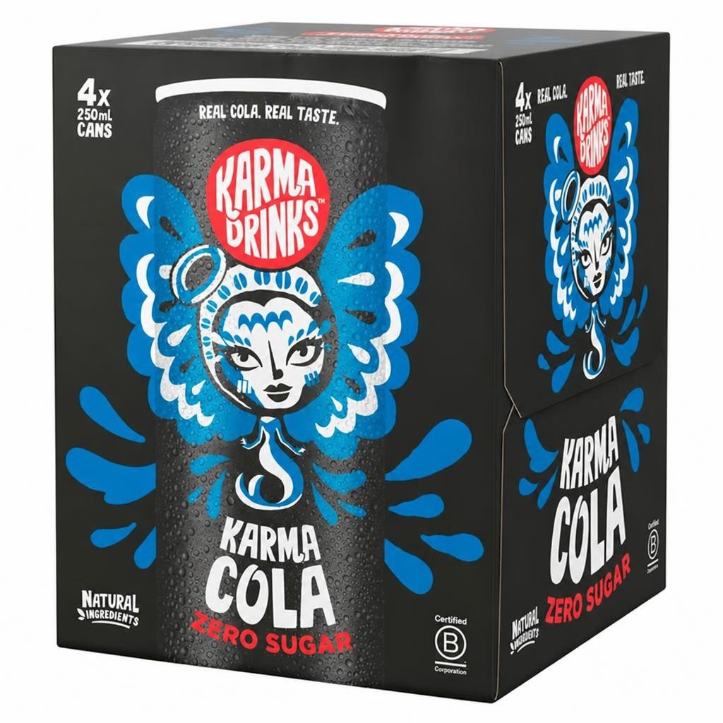 Karma Drinks Sugar Free Natural Cola 4 x 250ml