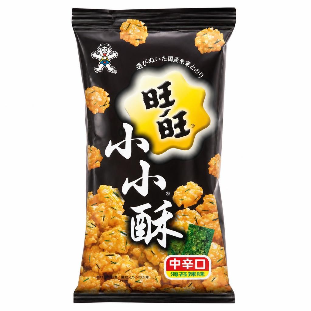 Want Want Mini Rice Crackers Seaweed Flavour 60g
