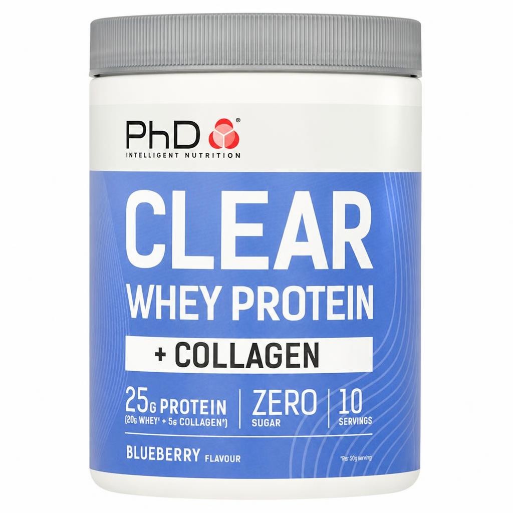 PhD Clear Whey Protein + Collagen Blueberry Flavour 300g