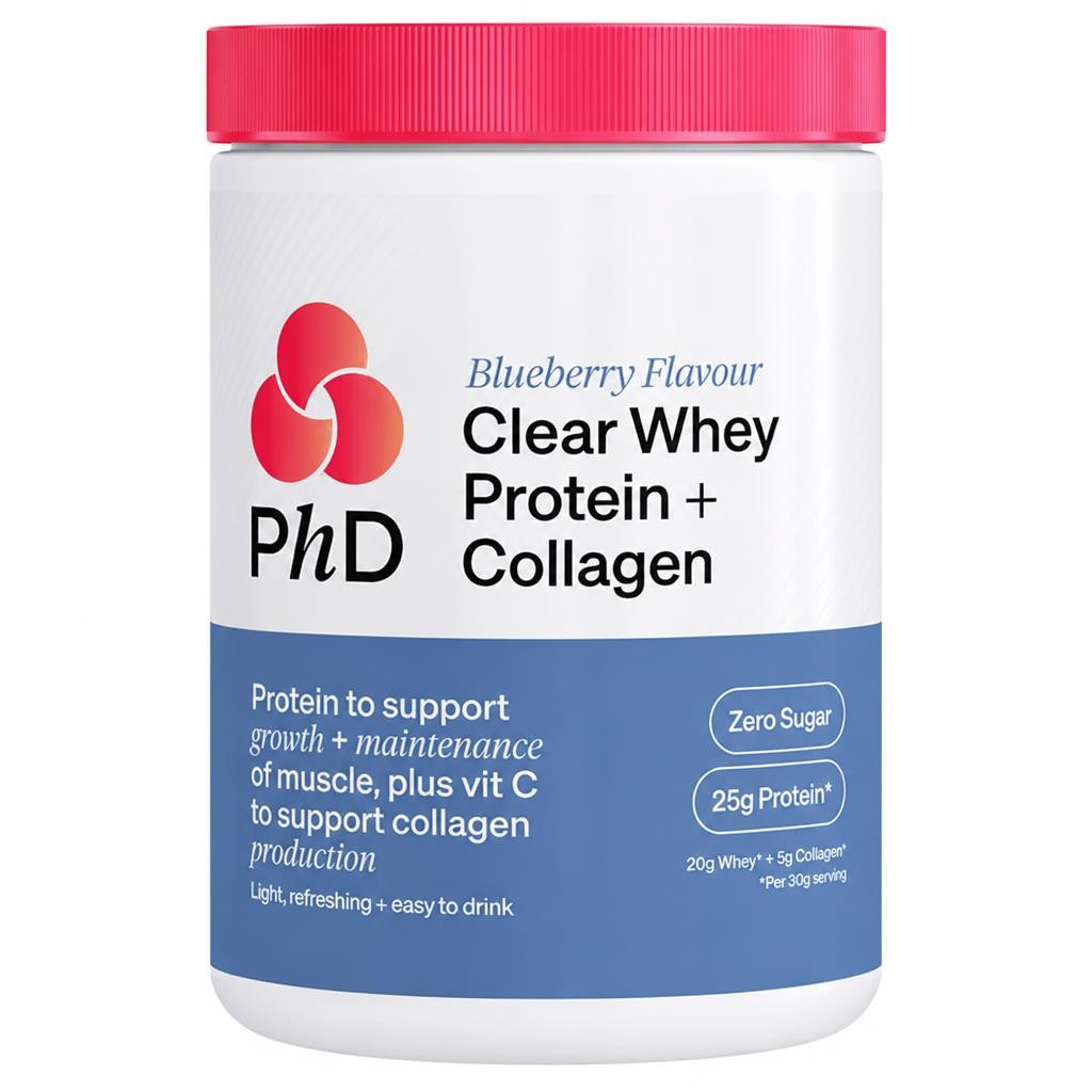 PhD Clear Whey Protein + Collagen Blueberry Flavour 300g