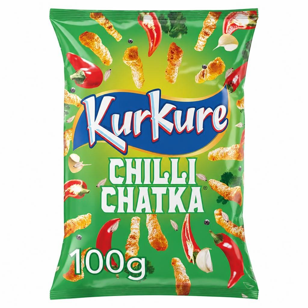 Kurkure Chilli Chatka Sharing Snacks Crisps 100g