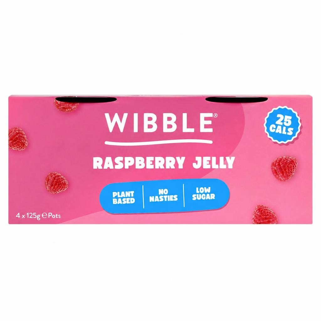 Wibble Raspberry Jelly 4 x 125g