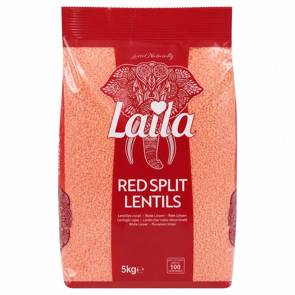 Laila Red Split Lentils 5kg