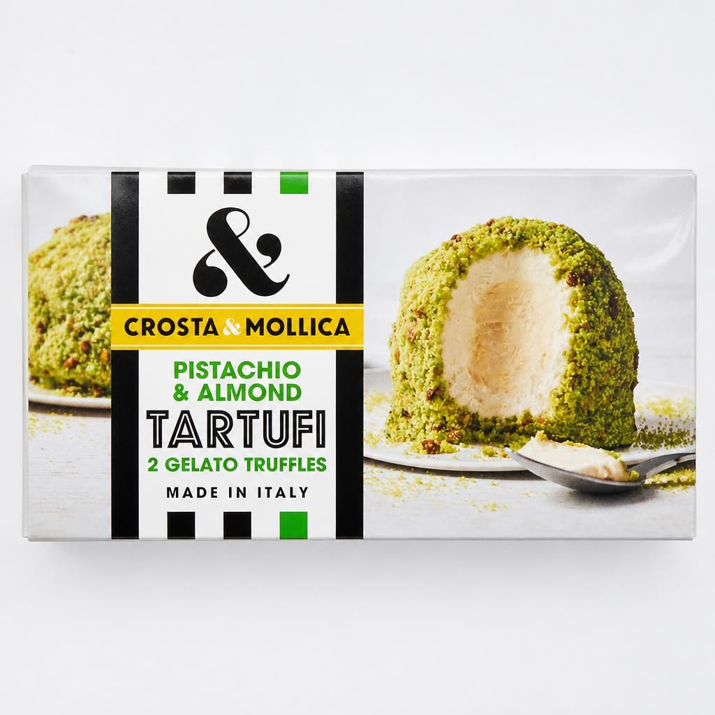 Crosta & Mollica Pistachio & Almond Tartufi Gelato Truffles 2x104g