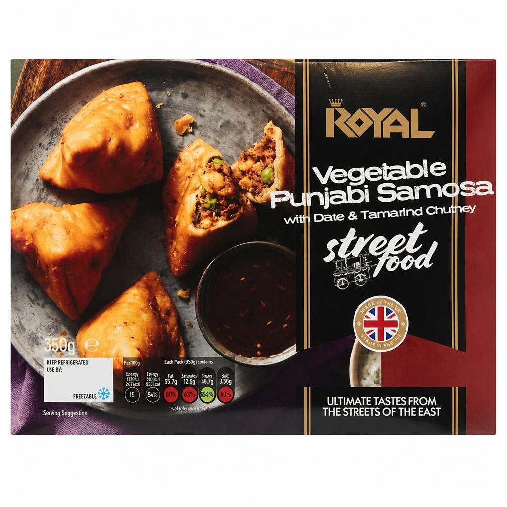 Royal Vegetable Punjabi Samosa Street Food 350g