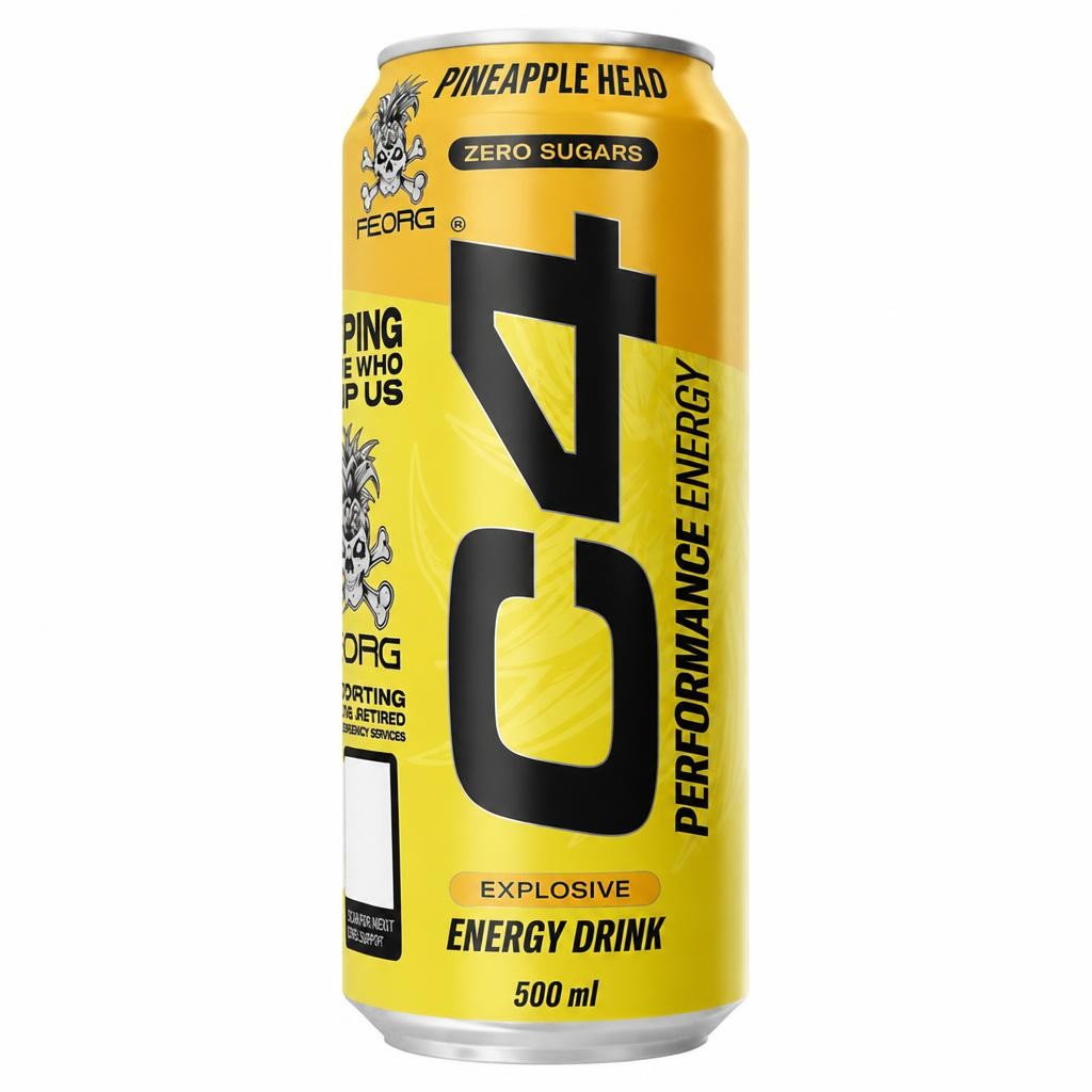 C4 Performance Energy Pineapple Head Energy Drink 500ml