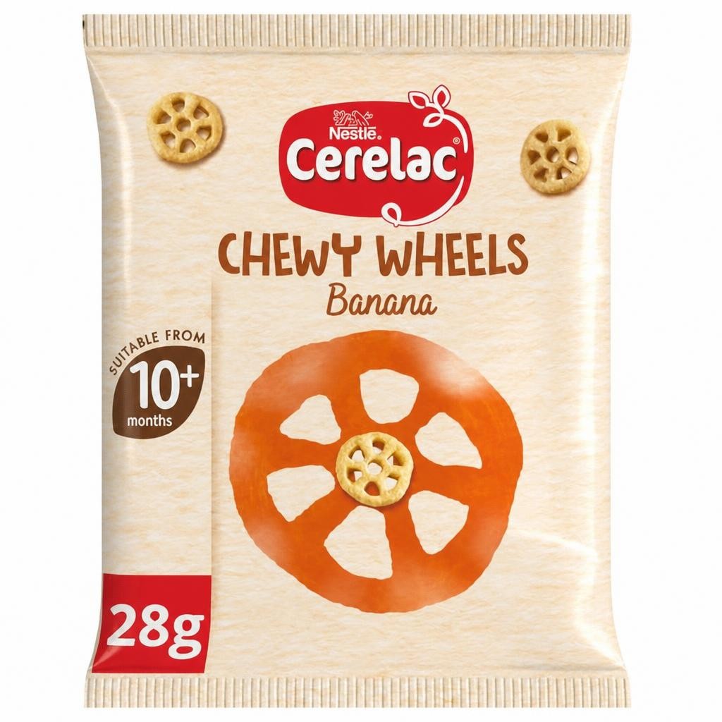 Cerelac Banana Chewy Wheels 10+ Months Baby Food Snack 28g
