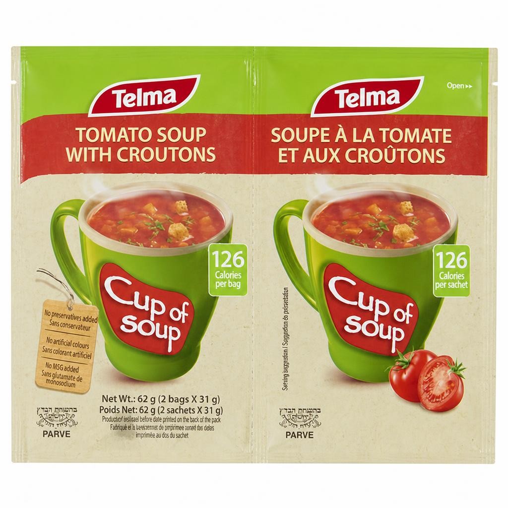 Telma Tomato Cup Soup with Croutons 2x31g