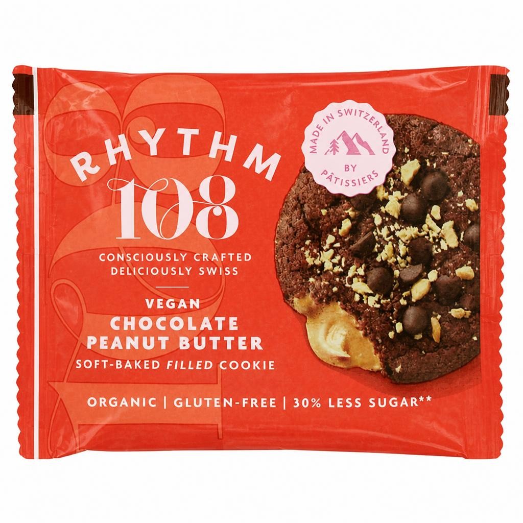 Rhythm108 Swiss Chocolate Peanut Butter Soft Baked Filled Cookie 50g