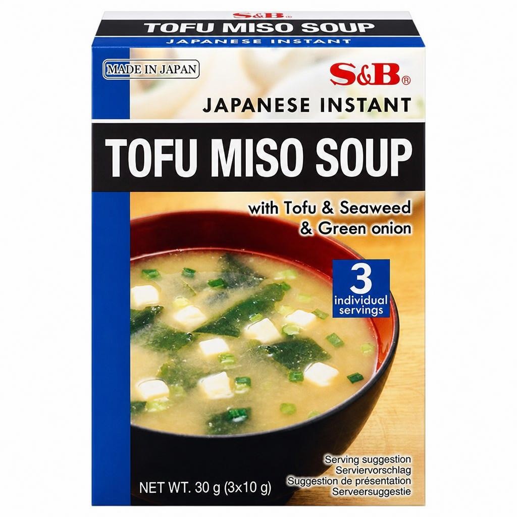 S&B Japanese Instant Tofu Miso Soup 3x10g