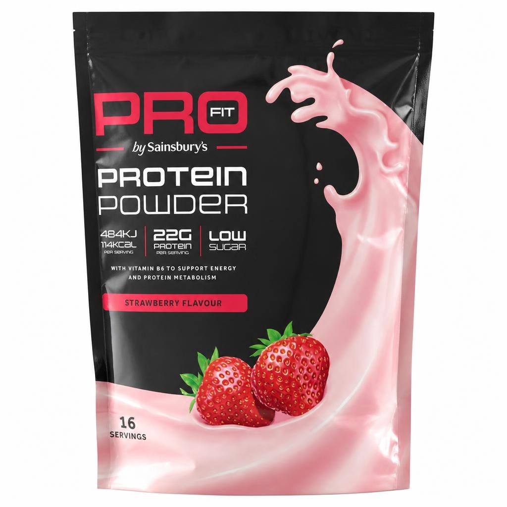 Sainsbury's Pro Fit Strawberry Whey Protein Powder 500g