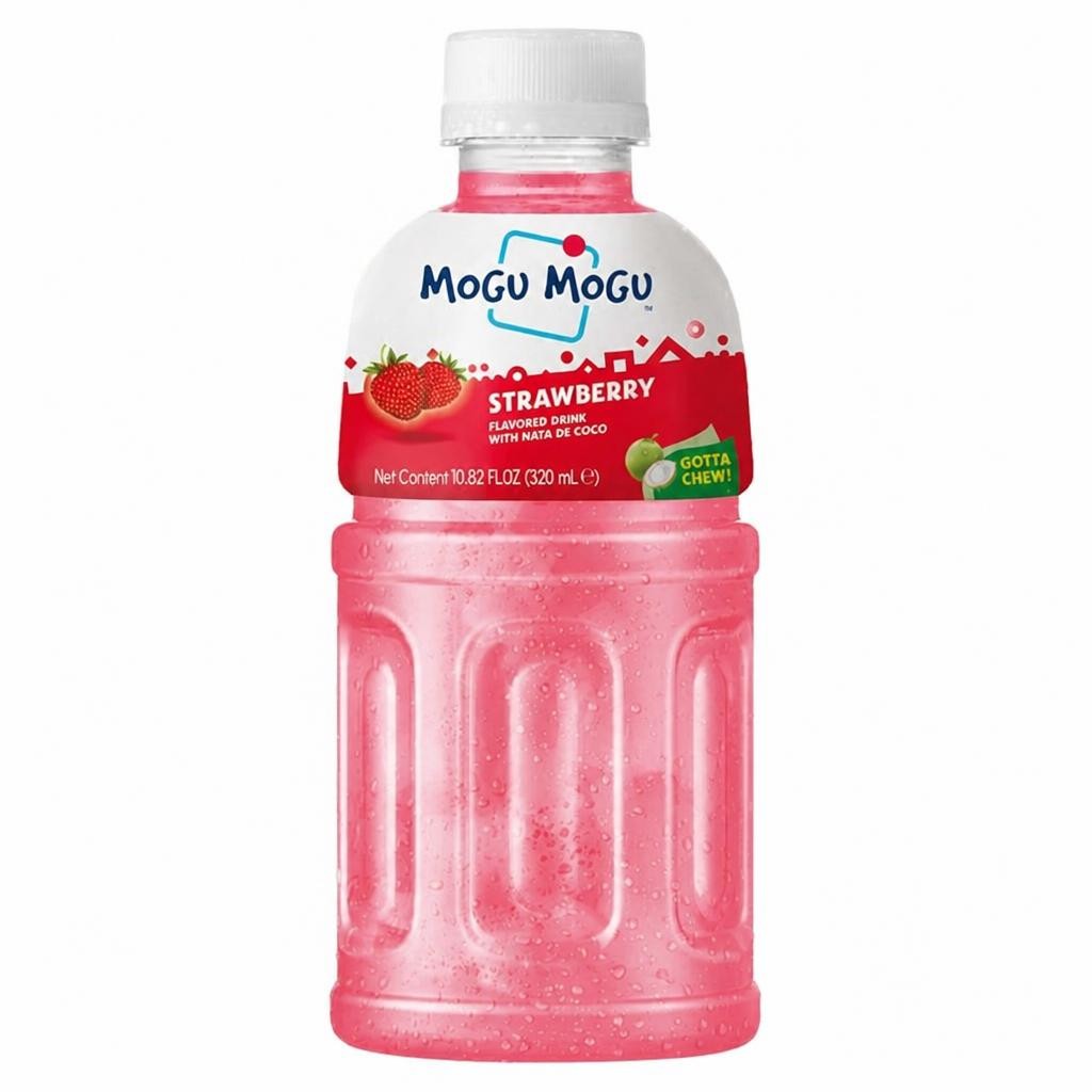 Mogu Mogu Strawberry Flavored Drink with Nata de Coco 320ml