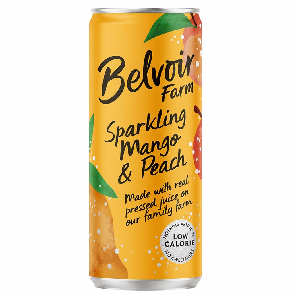 Belvoir Farm Sparkling Mango & Peach 330ml