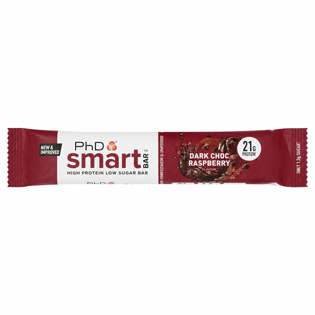 PhD Dark Choc Raspberry Flavour Smart Bar 64g