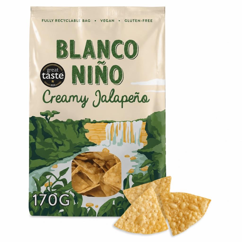 Blanco Nino Creamy Jalapeno White Corn Tortilla Chips 170g