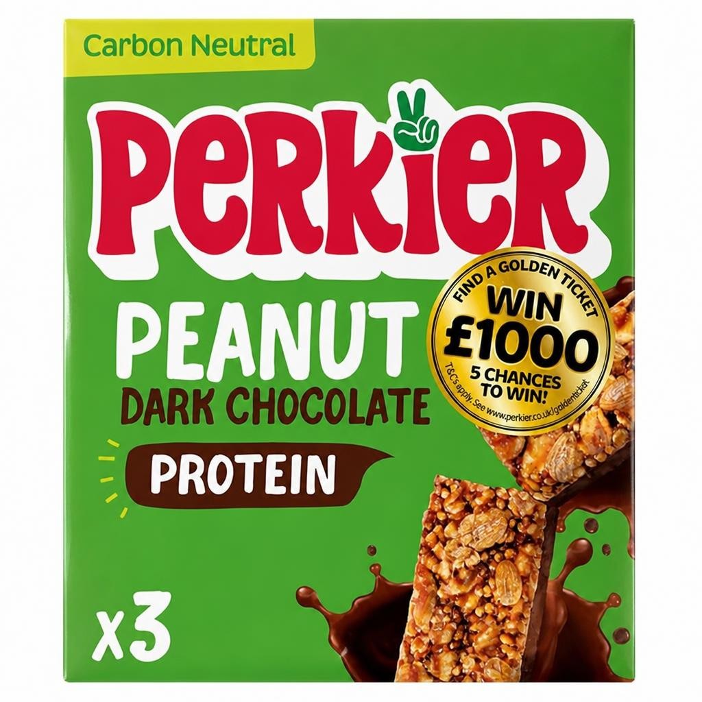 Perkier Peanut Dark Chocolate Bars 3 x 37g