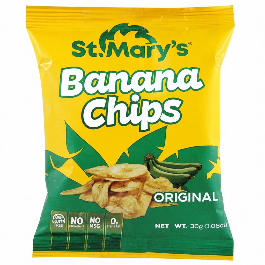 St Marys Banana Chips 30g