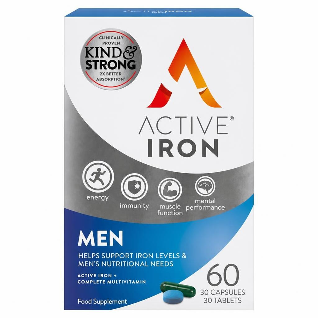 Active Iron For Men Daily Capsules & Tablets x60