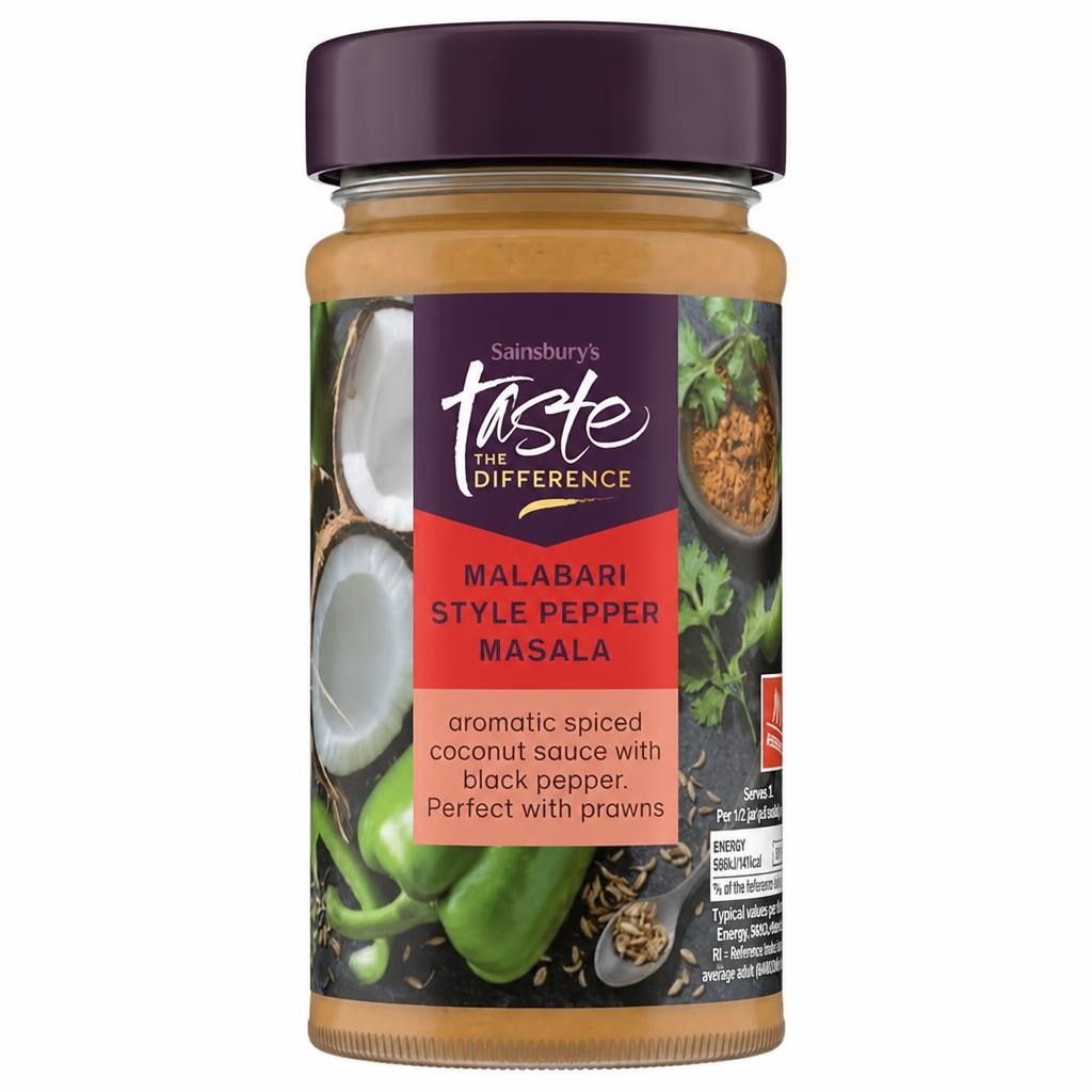 Sainsbury's Malabari Style Pepper Masala Curry Sauce, Taste the Difference 340g