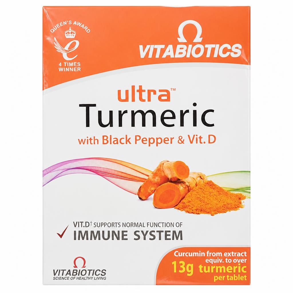 Vitabiotics Ultra Turmeric with Black Pepper & Vit D Tablets x60