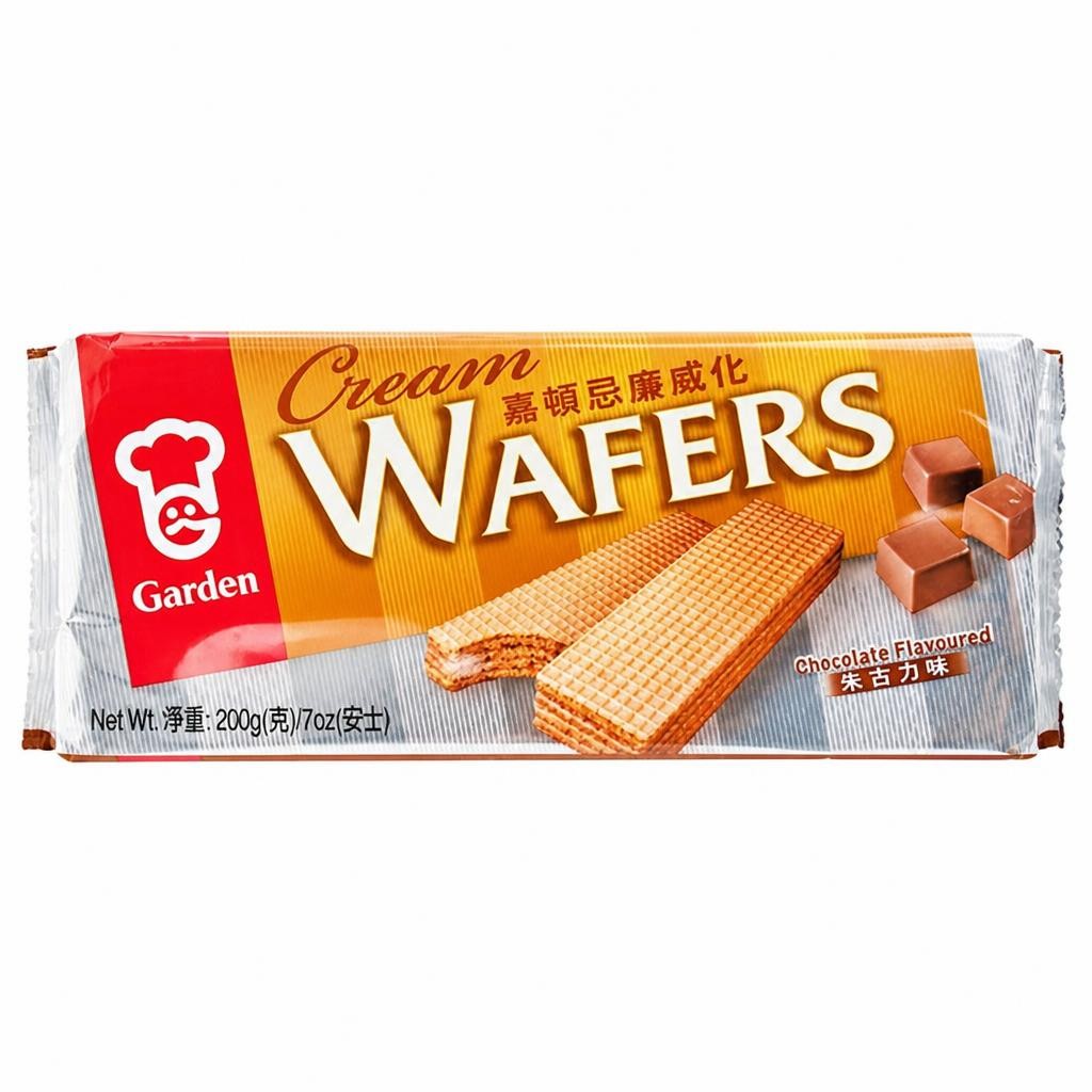Garden Cream Wafers Chocolate Flavoured x4 200g