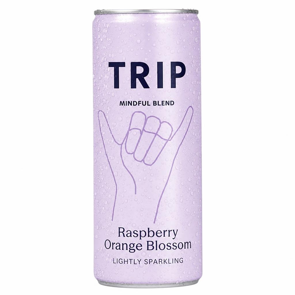 TRIP 330ml Mindful Blend Raspberry Orange Blossom Sparkling Drink