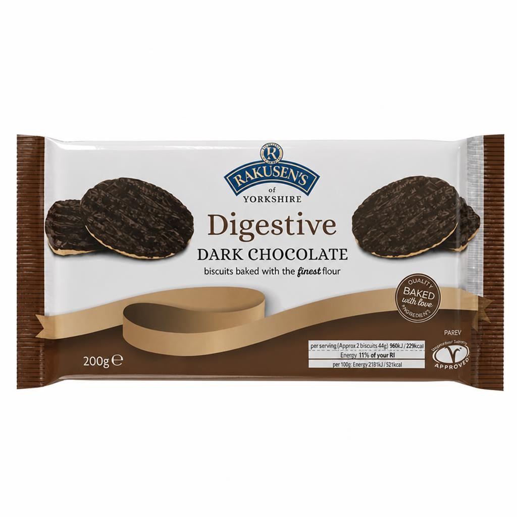 Rakusen's Chocolate Digestive Biscuits 200g