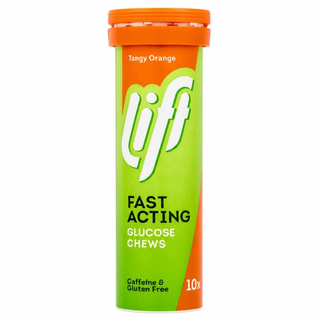 Lift Tangy Orange Fast Acting Glucose Chews x10 40g